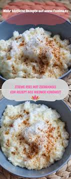 Stiewe Ries Mit Zieheknies Foodina Rezept Rezepte Lebensmittel Essen Rheinische Kuche