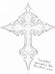 Celtic cross, cross, and 3d stairs. How To Draw A Cross Step 4 Cross Drawing Cross Art Cross Coloring Page