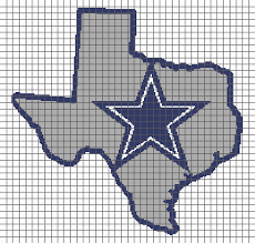 Free cross stitch patterns featuring animals. Dallas Cowboys Graph And Row By Row Written Crochet Instructions 03 Yarnloveaffair Com