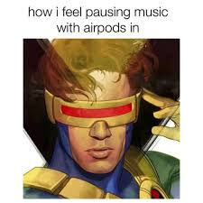 Optic blast❗️ 💥🎧 (via blackgreninja1) #cyclops #xmen #AirPods