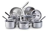 Canadian Signature Stainless Steel Cookware Set  Dishwasher   Oven Safe  13-pc Paderno