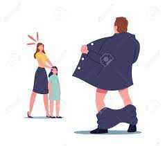 Sexual Disorder. Mother Character Cover Child Eyes Protecting From  Exhibitionist, Pervert Flasher With Opened Cloak Royalty Free SVG,  Cliparts, Vectors, and Stock Illustration. Image 167237409.