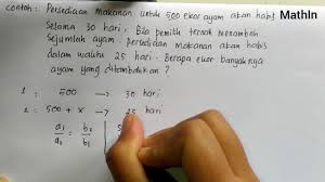 Check spelling or type a new query. Matematika Kelas 7 Perbandingan Cara Menyelesaikan Soal Perbandingan Berbalik Nilai Youtube