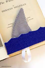 Make Your Own Shark Fin Bookmark Sharkweek Shark Sewing Diy Shark Fin Shark Craft