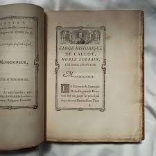 Husson, Claude-Robert), Éloge historique de Callot, noble Lorrain, célèbre  graveur