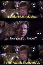 Star Wars Darth Vader Funny Theme Music Luke Skywalker Obi Wan Kenobi Vader S On That Ship Star Wars Jokes Funny Star Wars Memes Star Wars Humor