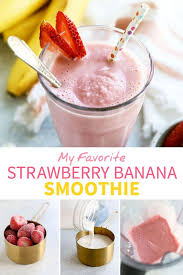 Strawberry Banana Smoothie My Favorite Detoxinista Recipe Banana Smoothie Strawberry Banana Smoothie Healthy Sweet Snacks