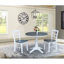 Ships free orders over $39. Shop Now For The International Concepts 36 Round Extension Dining Table With 2 Madrid Ladderback Chairs 3 Piece Dining Set Accuweather Shop