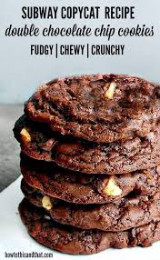 Subway Copycat Double Chocolate Cookies Recipe Recipe In 2020 Chocolate Cookie Recipes Double Chocolate Cookies Recipe Double Chocolate Chip Cookie Recipe