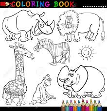 Click on any safari animal pictures to start coloring. Coloring Book Or Page Cartoon Illustration Of Funny Wild And Safari Animals For Children Royalty Free Cliparts Vectors And Stock Illustration Image 15076931