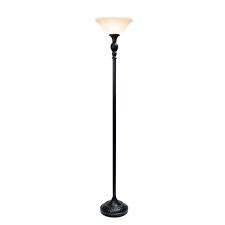Check spelling or type a new query. Elegant Designs 1 Light Torchiere Floor Lamp With Marbelized White Glass Shade Restoration Bronze And White All The Rages