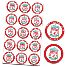 Place the templates on the fondant and cut out the various pieces. Liverpool Football Club 15x 2 Or 30x 1 5 Cupcakes Can Be Personalised Sweet Tops Personalised Edible Cake Toppers And Gifts