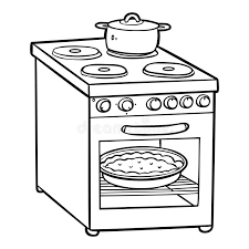 All stoves have three parts. Coloring Book For Children Electric Stove Stock Vector Illustration Of Cooktop Device 159989461