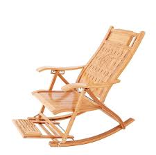 Perfect for backyard, beach or sporting events. Modern Bamboo Rocking Chair Recliner Avec Ottoman Chaise Interieure De Plate Forme Outdoor Lounge Folding Bamboo Furniture Faute Liegestuhl Stuhle Relaxliege