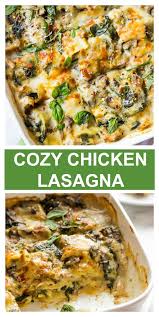 Chicken Mushroom And Spinach Lasagna Little Broken Recipe Chicken Lasagna Easy Lasagna Recipe Chicken Recipes