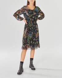 Spedizione gratuita da 39€ d'acquisto✓ registrati e ottieni 10% di sconto sul tuo primo ordine ✓. Abito Midi In Viscosa E Seta Nero Con Disegni Cachmere Multicolor E Maniche Lunghe Pellizzari E Commerce