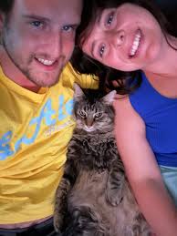 Alfie is disapproving of me trying to turn him into a cat