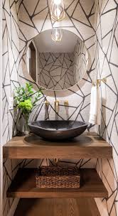 We had a custom floating vanity installed using gorgeous caesarstone calcutta nuvo. Chic Wood Vanities Star In Powder Rooms Popular In Summer 2018