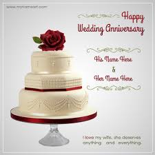 Then stir in the vanilla. Writing Name On Wedding Anniversary Wishes Greeting Card