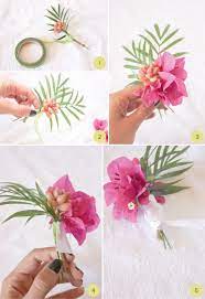 Tropical Inspired Boutonniere Diy Diy Boutonniere Tropical Wedding Theme Boutonniere Wedding