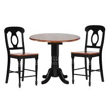 Shop for black bar table online at target. Round Drop Leaf Pub Table Set W Napoleon Stools 3 Piece Sunset Trading