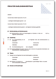 Ein solcher privater kredit eignet sich besonders für verbraucher, die schwer einen ratenkredit von ratsam ist es, auch bei einem solchen privaten kredit einen schriftlichen vertrag zu schließen und. Privater Darlehensvertrag Ch Vertrag Download