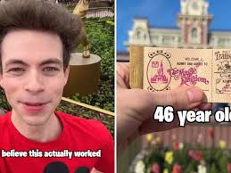 Tiktoker tenta usar ingresso de 46 anos atrás para entrar na Disney; veja
