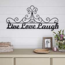 Live laugh love wall decor: Metal Cutout Live Laugh Love Decorative Wall Sign 3d Word Art Home Accent Decor Modern Rustic Or Vintage Farmhouse Style By Lavish Home Walmart Com Walmart Com