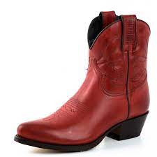 At sheplers.com we have a great selection of men's round toe cowboy boots from the biggest brands in western wear like tony lama cowboy boots, boulet, twisted x, ariat, laredo, dan post and ferrini. Mayura 2374 Red Ladies Cowboy Ankle Boots