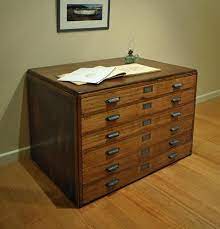 Antique Vintage Industrial Hardwood Frame Map Drawers Plan Press File Cabinet Ebay Furniture Vintage Storage Drawers