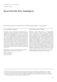 PDF) Bioavailability File: Amlodipine
