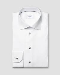 Men's White Dress Shirts - White Suit Shirts - Eton