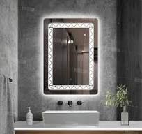 Bathroom Vanity Mirror Decorative Wall Normal White Illuminated Mirror with  LED Lights