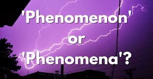 Phenomenon' or 'Phenomena'
