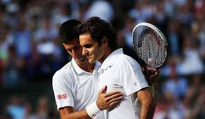 Novak djokovic at press conference at wimbledon on saturday. Novak Djokovic Gegen Roger Federer Duell Der Vater Um Den Thron Tennisnet Com