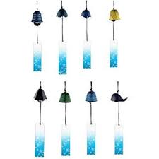 Flameer 8pcs Hangend Japan Windglocke Windspiel Klangspiel Furin Gusseisenglocke Tempelglocke Ornament Garten Geschenk Ha Windspiele Geschenk Haus Hangeleuchte