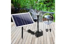 Ankway solar bird bath fountain pump, 1.4w free Gardeon Solar Pond Pump Water Fountain Pump Kit Power Pool Outdoor Submersible 60w Power 4 Spray Patterns Matt Blatt