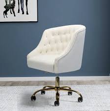 Available in green, navy, white or dark mushroom. White Gold Office Chairs Desks You Ll Love In 2021 Wayfair