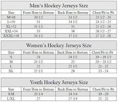 Nhl Jersey Size Chart