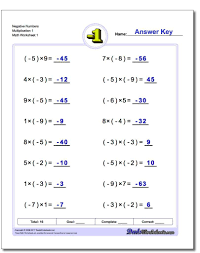 These Negative Numbers Worksheets Will Have Your Kids Working With Positive And Ne Negative Numbers Worksheet Subtracting Integers Worksheet Integers Worksheet