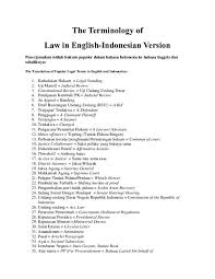 ༺book 1 of heartbreaker trilogy༻ inspired from chinese novel english translation ••• kedua tanganku menghadang tepi kepala dia. Doc The Terminology Of Law In English Indonesian Version Selfi Darwin Academia Edu