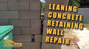The most important reason to consider a seawall is to protect your shoreline against the forces of. Leaning Concrete Retaining Wall Repair 704 787 6972 Charlotte Nc Youtube