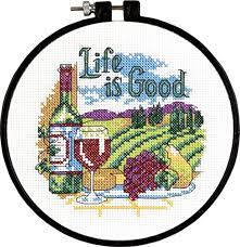 Check spelling or type a new query. Amazon Com Dimensions 447525 Learn A Craft Life Is Good Counted Cross Stitch Kit 14ct 6 Inch