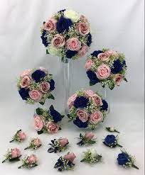5 out of 5 stars. Dusty Pink Blue Cream Roses Wedding Bouquet Set In 2020 Bridal Bouquet Sets Wedding Bouquets Sets Rose Wedding Bouquet