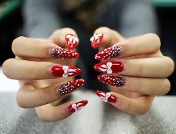 30 Perfect Christmas Stiletto Nail Designs Xmas Nails Cute Christmas Nails Christmas Nail Art Designs