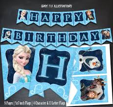 frozen banner frozen birthday banner frozen party frozen printables frozen birthday favors anna and elsa digital instant download artofit