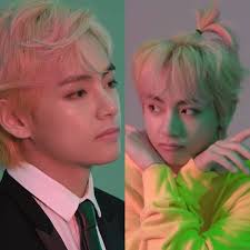 First You Can See Taehyung S Forehead And Then In A Small Pony Tail What A Duality All Men Do Is Lie Follow Taehyun Taehyung Kim Taehyung Bangtan Boys