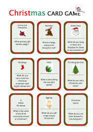 Christmas Card Game Christmas Worksheets Christmas Lesson Card Games