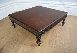 Coaster 720218 cuppuccino glass top coffee table with stool. Victorian Colonial Teak Opium Coffee Table Circa 1840 Yola Gray Antiques