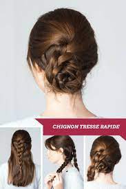 Chignon Tresse Mon Tutoriel Super Rapide En 2020 Tuto Coiffure Cheveux Long Chignon Chignon Tresse
